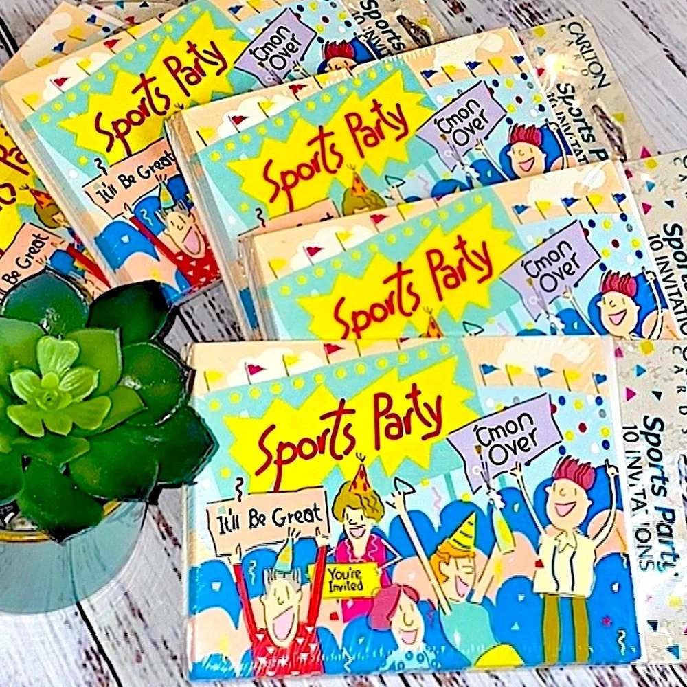 NWT Vintage “Sports Party” Invitations (Bundle of 50)